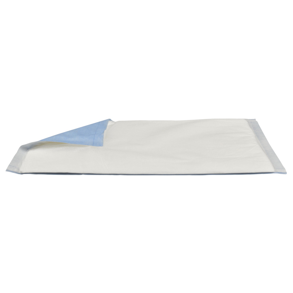 Absorberende bandage, ABENA, 20x40cm, hvid, m/blå bagside, latexfri, usteril
