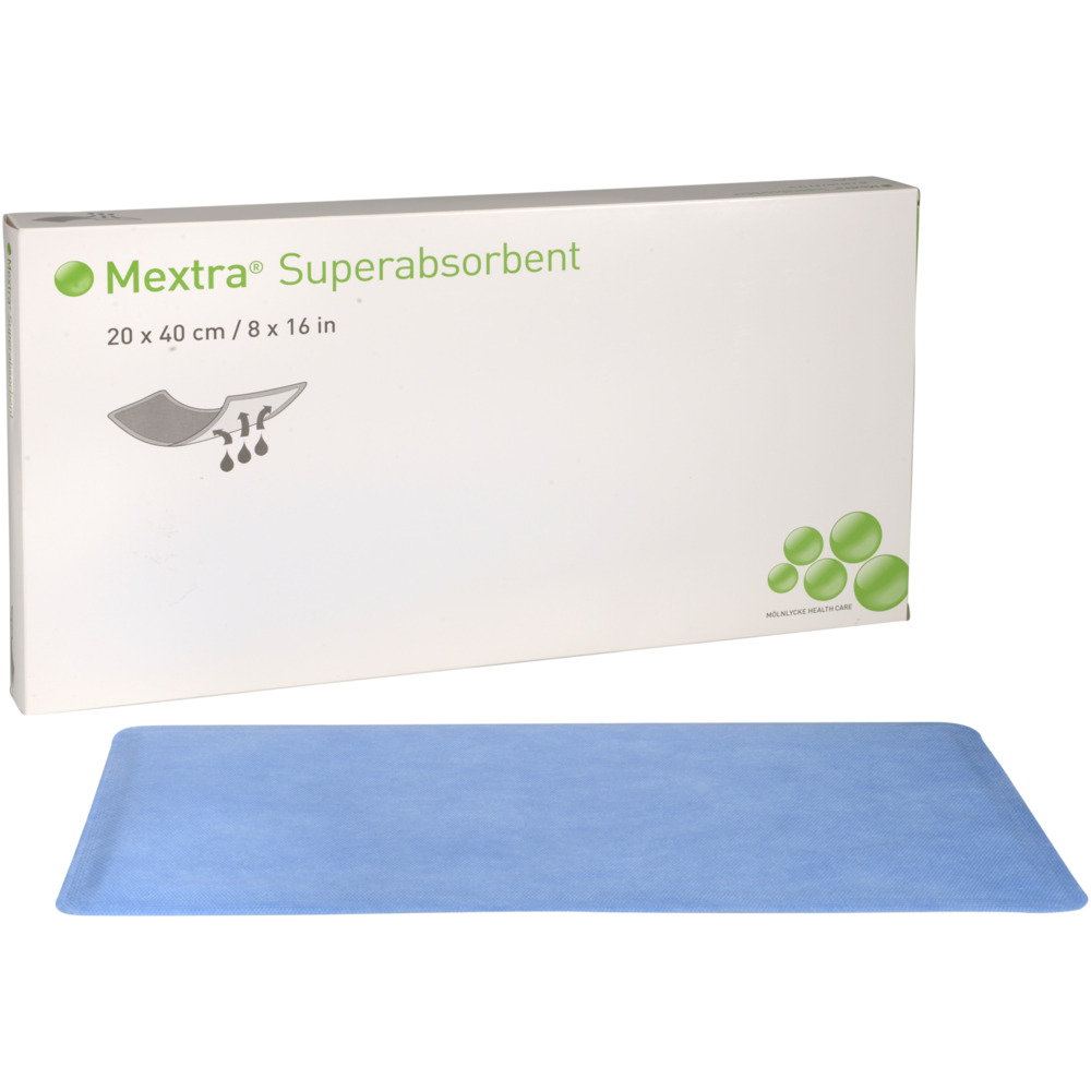 Superabsorberende bandage, Mextra, 40x20cm, uden klæber, steril, engangs