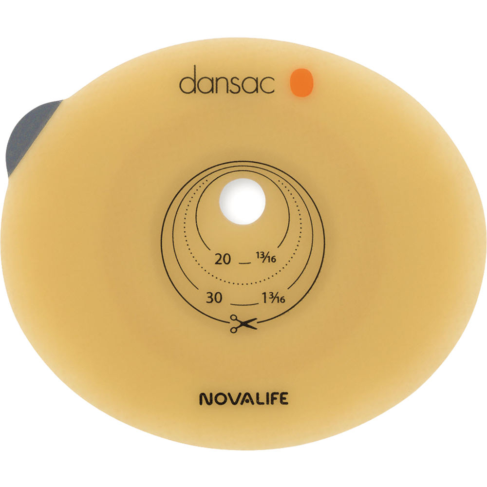 Stomiplade, NovaLife 2  GX+, beige, 43 mm, 10-30 mm, opklipbar