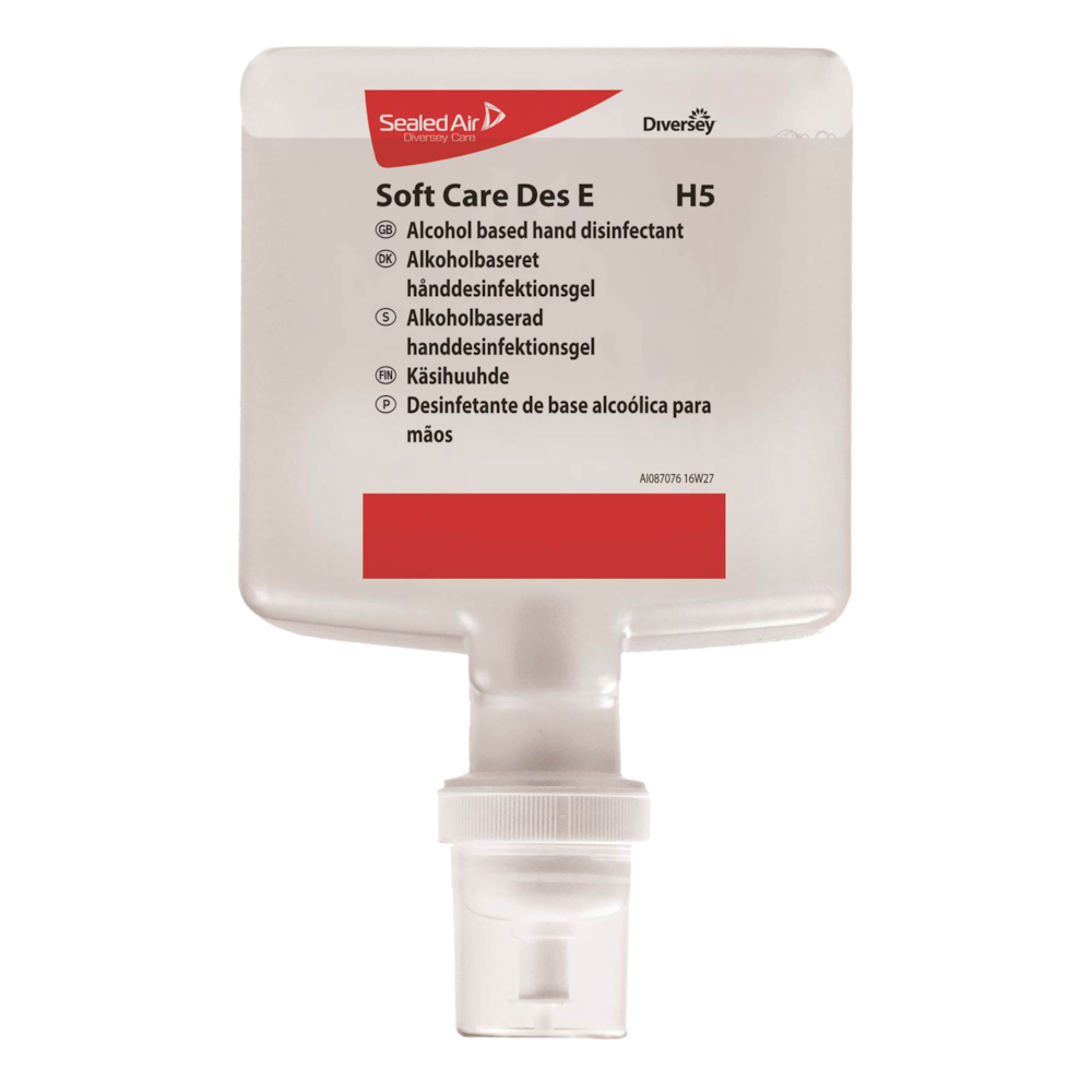 Hånddesinfektionsgel, Diversey Soft Care Des E H5, 1,3 l, IntelliCare