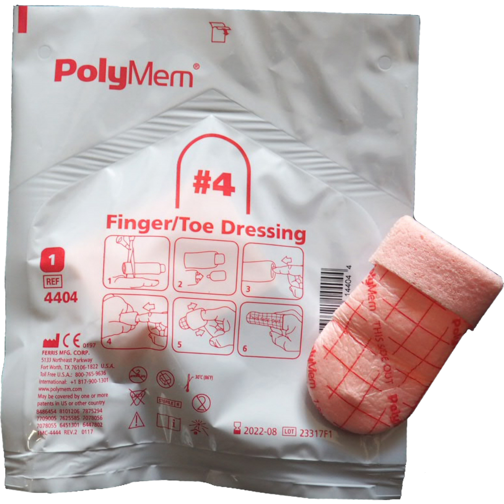 Skumbandage, PolyMem, XL, finger-tå bandage, uden klæb, omfang 7,7cm-8,8cm, steril, engangs