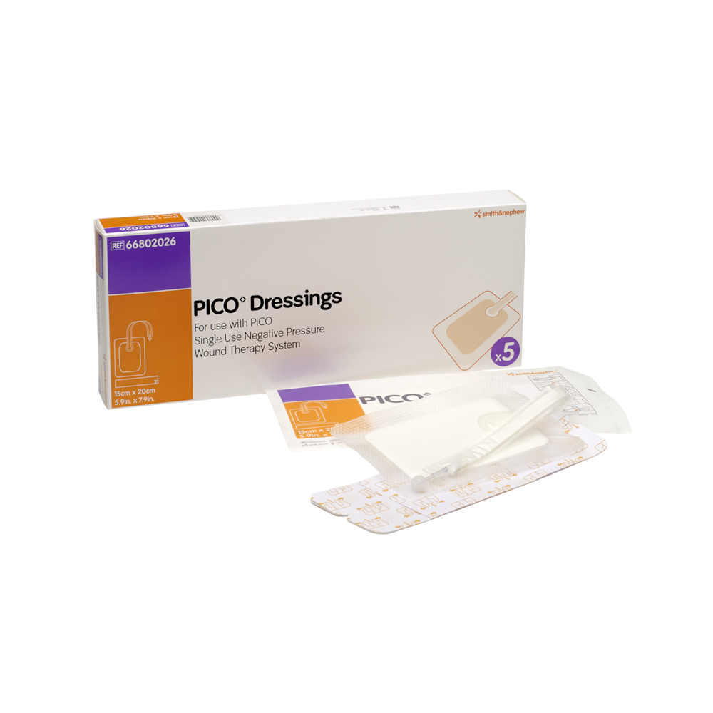 Negativ trykterapi, Pico 7, 15x20cm, bandagepakke med 5 bandager, steril, engangs