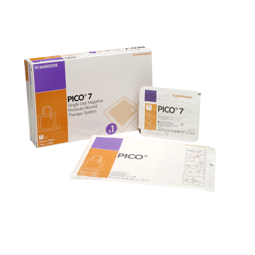 Negativ trykterapi, Pico 7, 20x20cm, kit med 1 pumpe og 1 bandage, steril