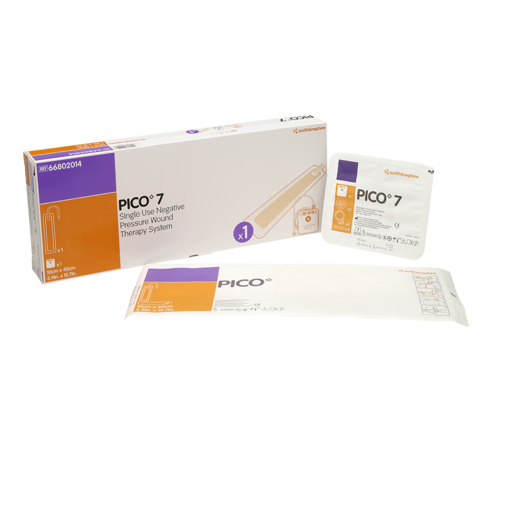 Negativ trykterapi, Pico 7, 10x40cm, kit med 1 pumpe og 1 bandage, steril