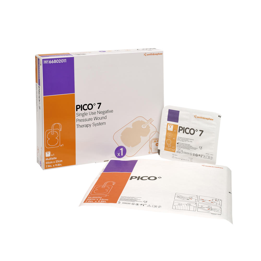 Negativ trykterapi, Pico 7, 20x25cm, multisite stor, kit med 1 pumpe og 1 bandage, steril
