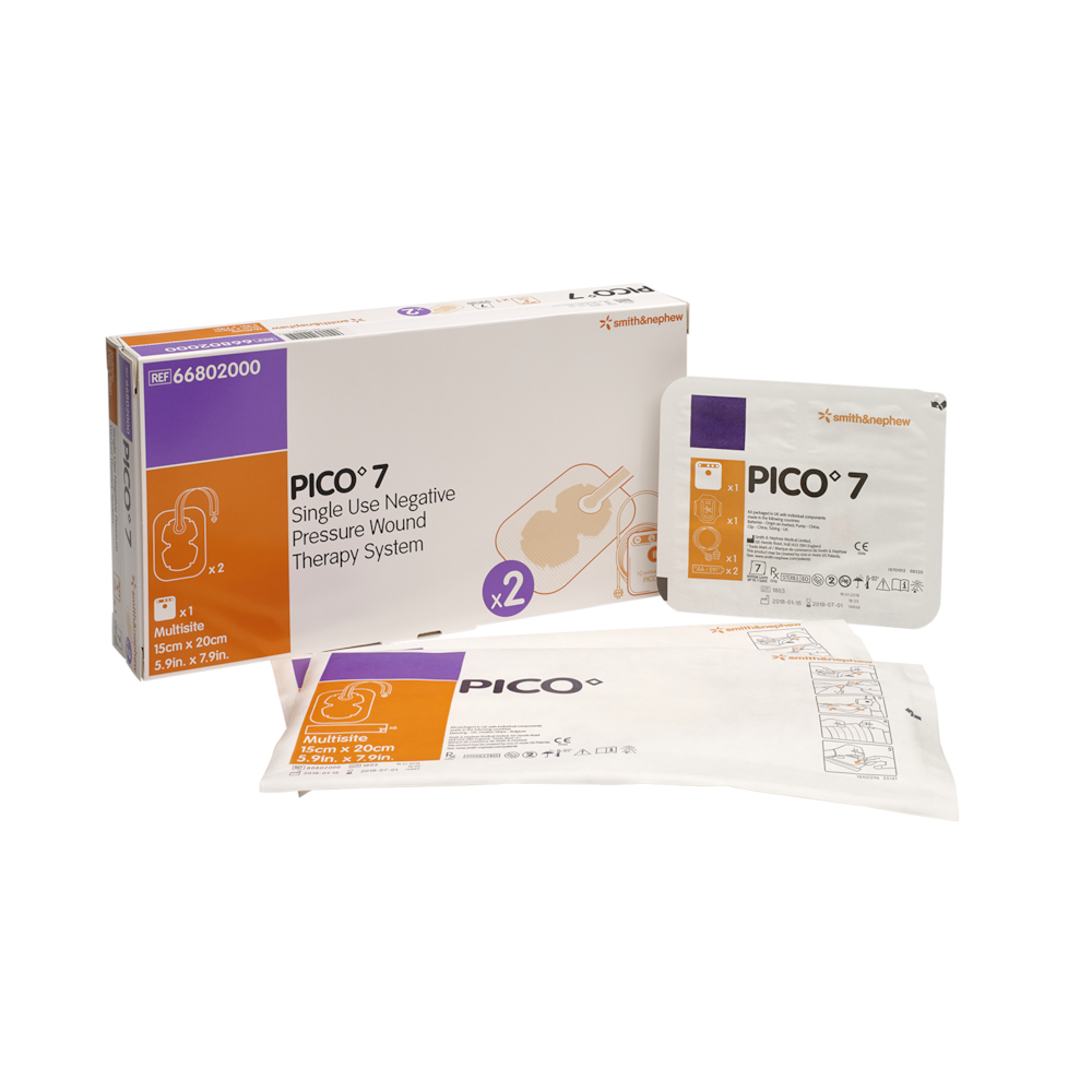 Negativ trykterapi, Pico 7, 15x20cm, multisite lille, kit med 1 pumpe og 2 bandager, steril