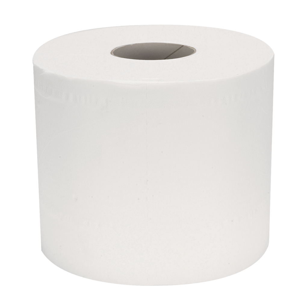 Toiletpapir, neutral, 2-lags, 33,75m x 9,8cm, Ø10cm, hvid, 100% nyfiber