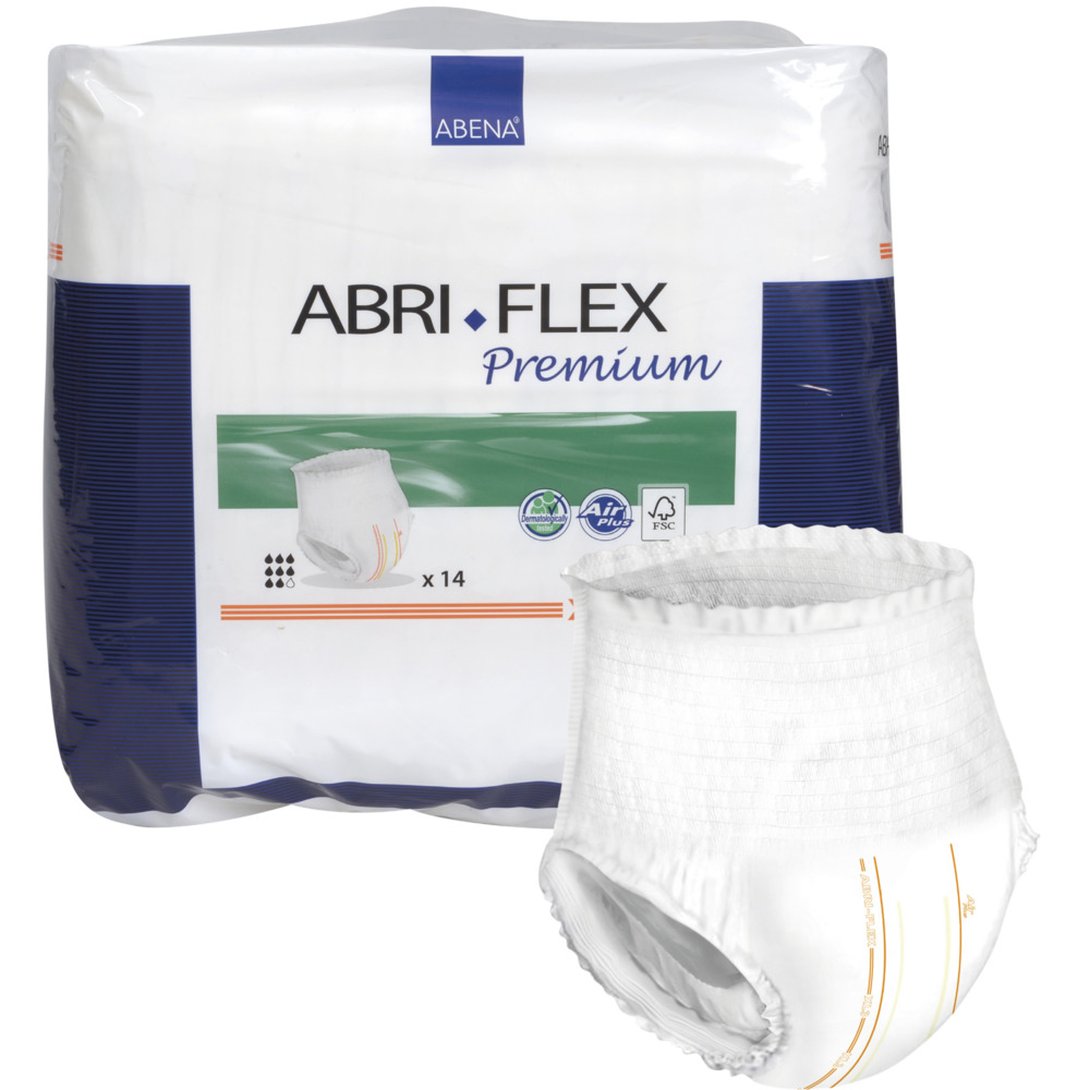 Bukseble, ABENA Abri-Flex, XL3, hvid, orange farvekode, Premium