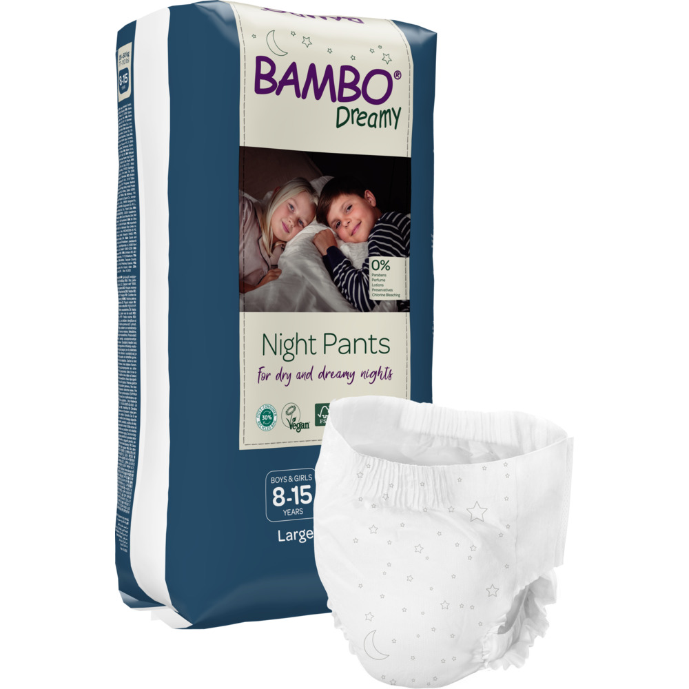 Børneble, bukseble, Bambo Dreamy Night Pants, 35-50 kg