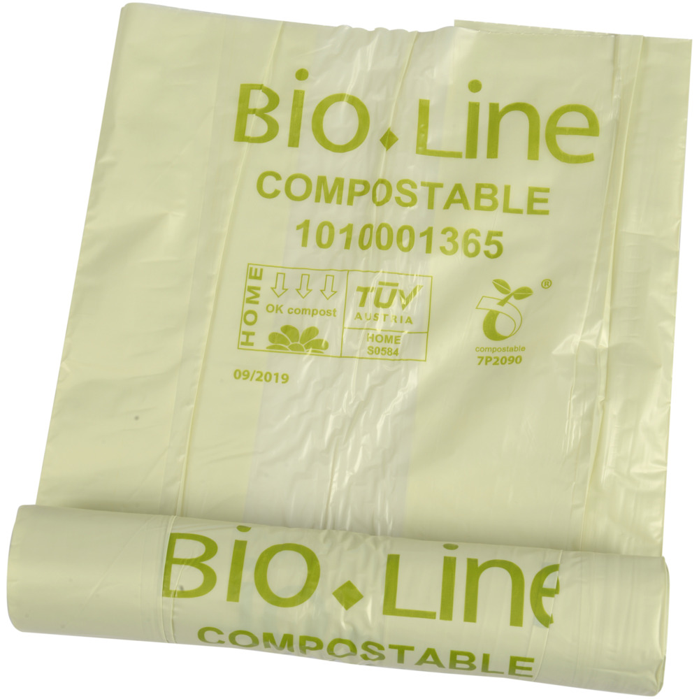 Biosæk, ABENA Bio-Line, 120 l, transparent grøn, 80x110cm
