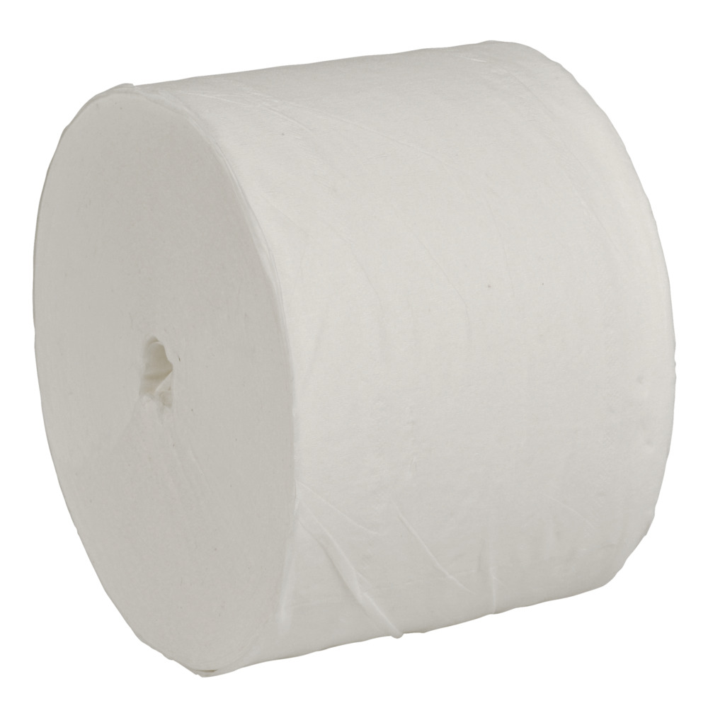 Toiletpapir, neutral, 2-lags, 100m x 9cm, Ø13,3cm, hvid, 100% nyfiber, uden hylse