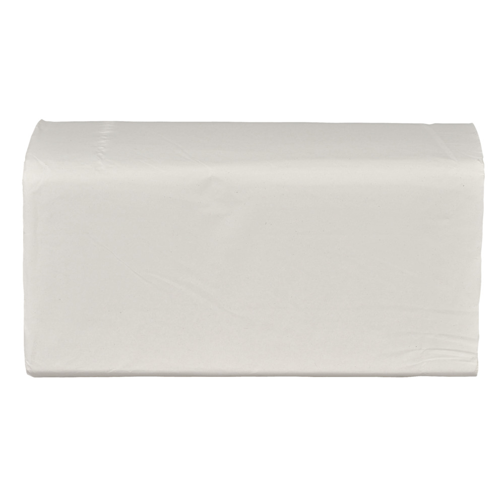 Håndklædeark, neutral, 2-lags, V-fold, 21x20,5cm, 10,5 cm, hvid, 100% nyfiber