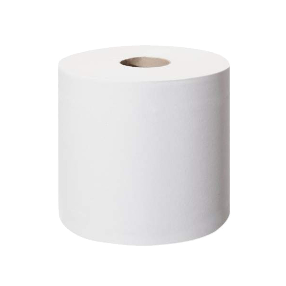 Toiletpapir, Tork T9 Advanced, 2-lags, Mini, 111,6m x 13,4cm, Ø14,9cm, hvid, 100% genbrugspapir