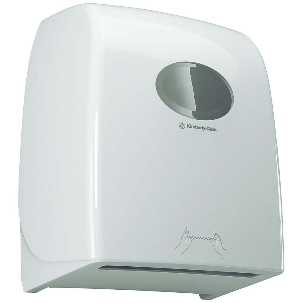 Dispenser, Kimberly-Clark Aquarius, 24x32,6x43cm, hvid, plast, til håndklæderuller