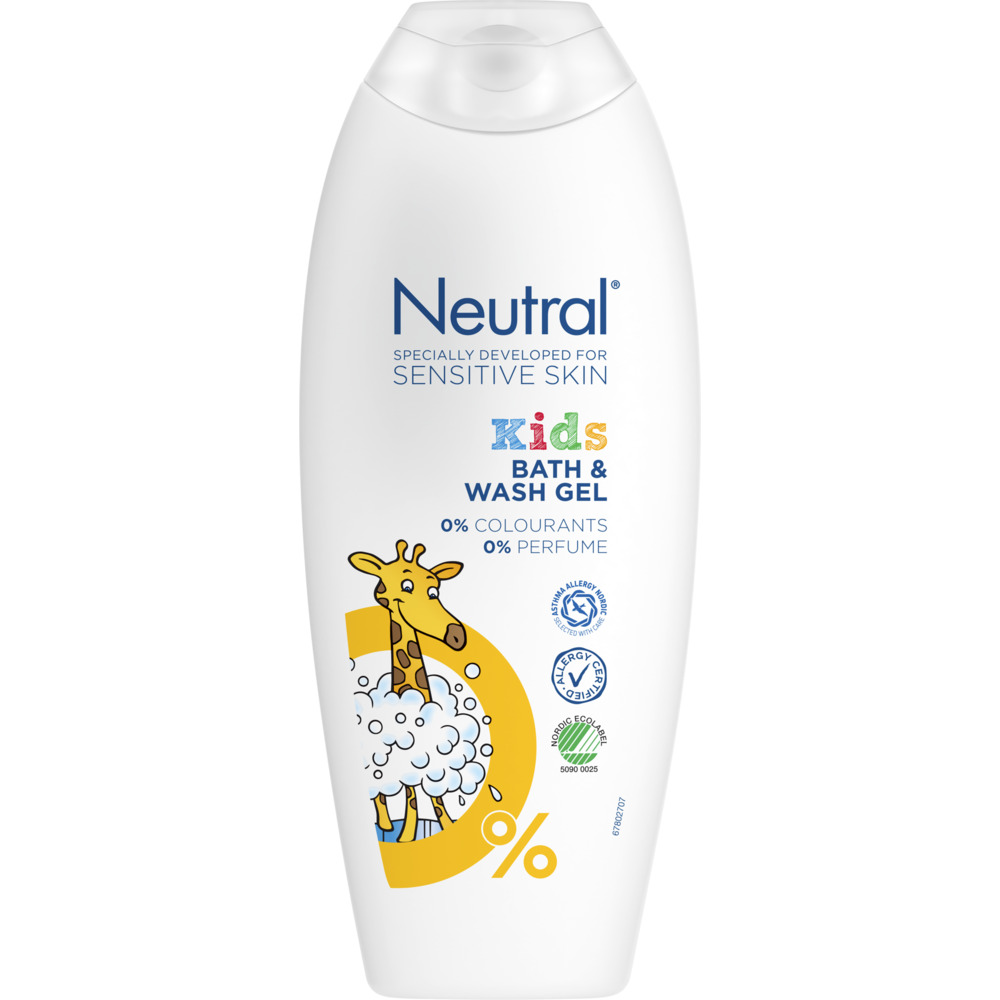 Dush- og badesæbe, Neutral Kids, 250 ml, uden farve og parfume