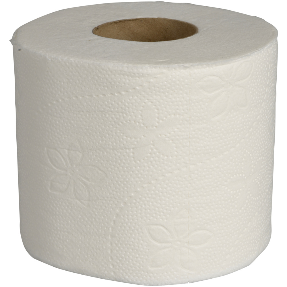 Toiletpapir, neutral, 2-lags, 44m x 9,5cm, Ø12cm, hvid, 100% nyfiber
