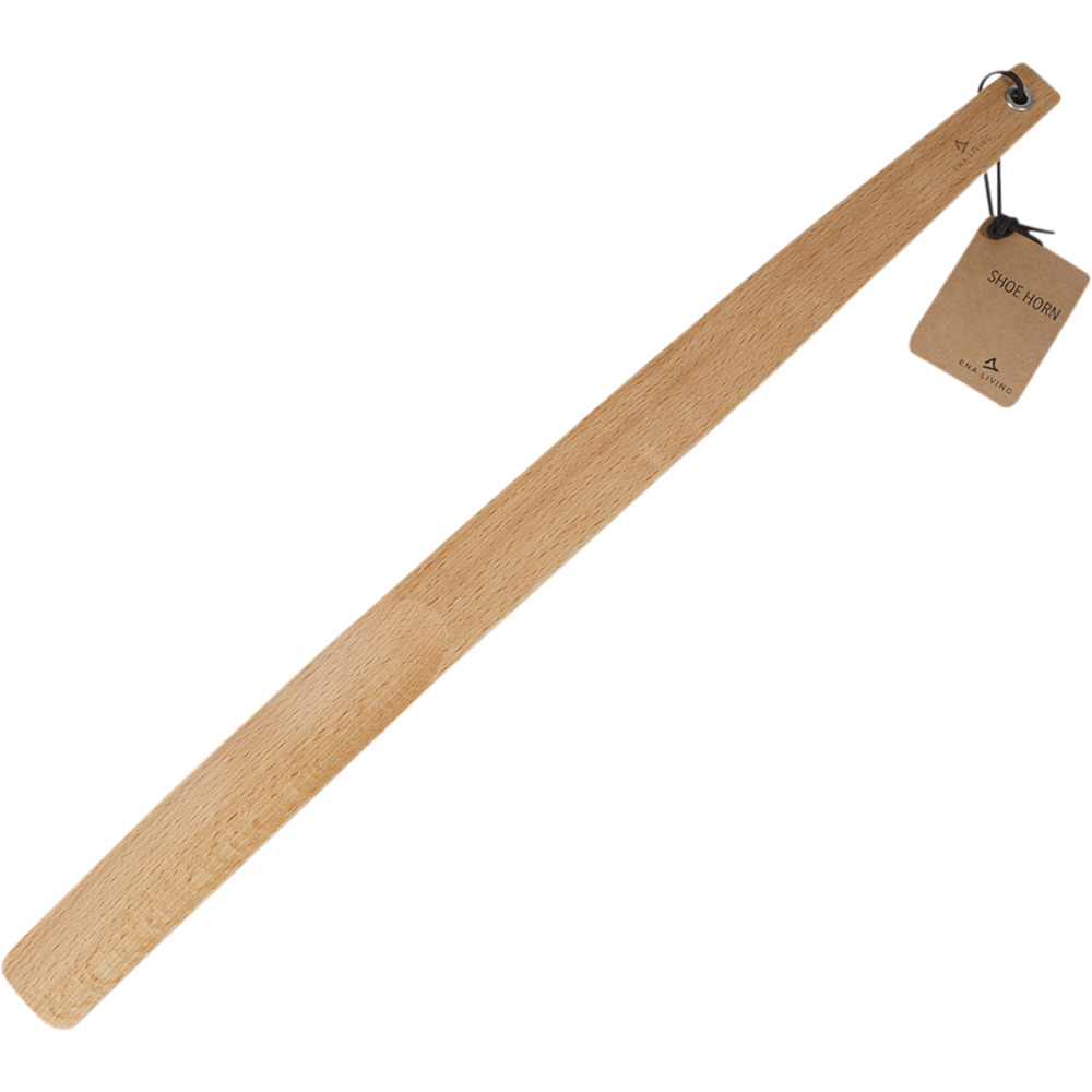Skohorn, Ena Living, 55x3,5cm, træ, med lædersnor