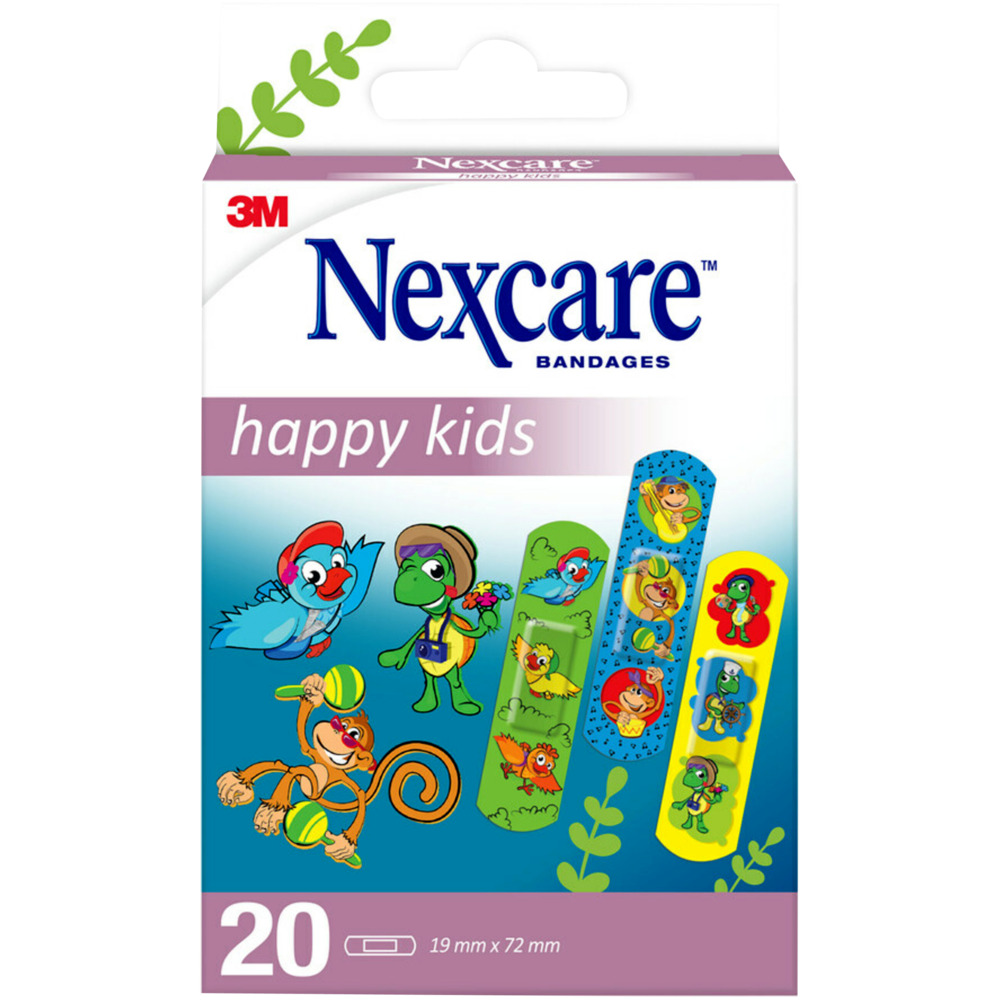 Børneplaster, Nexcare Soft Kids, 72x19mm, med motiv, assorteret, latexfri, hypoallergent