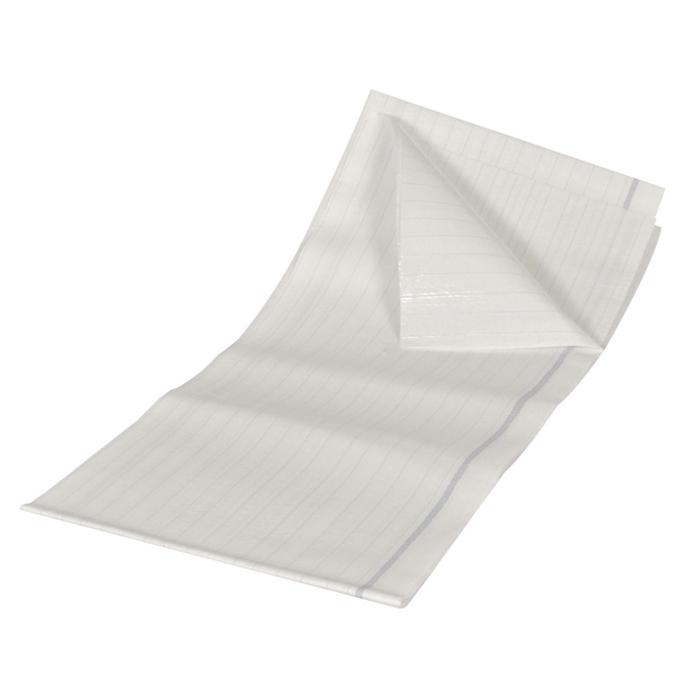 Stiklagen med tråde, ABENA Protective Sheet Reinforced, 2-lags, 170x80cm, hvid, PE/tissue