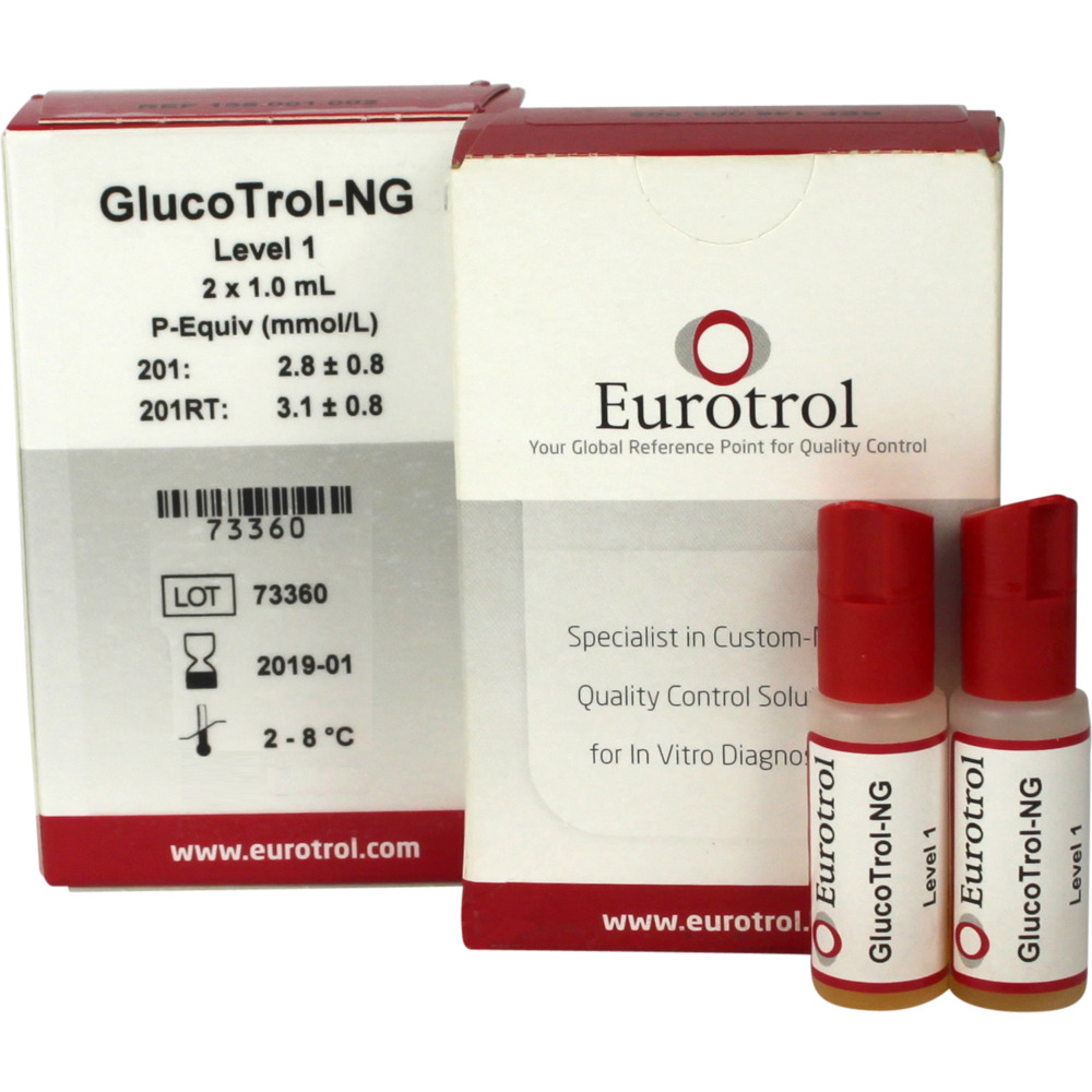 Kontrol, GlucoTrol, 2x1,0 ml, level 1, kølevare