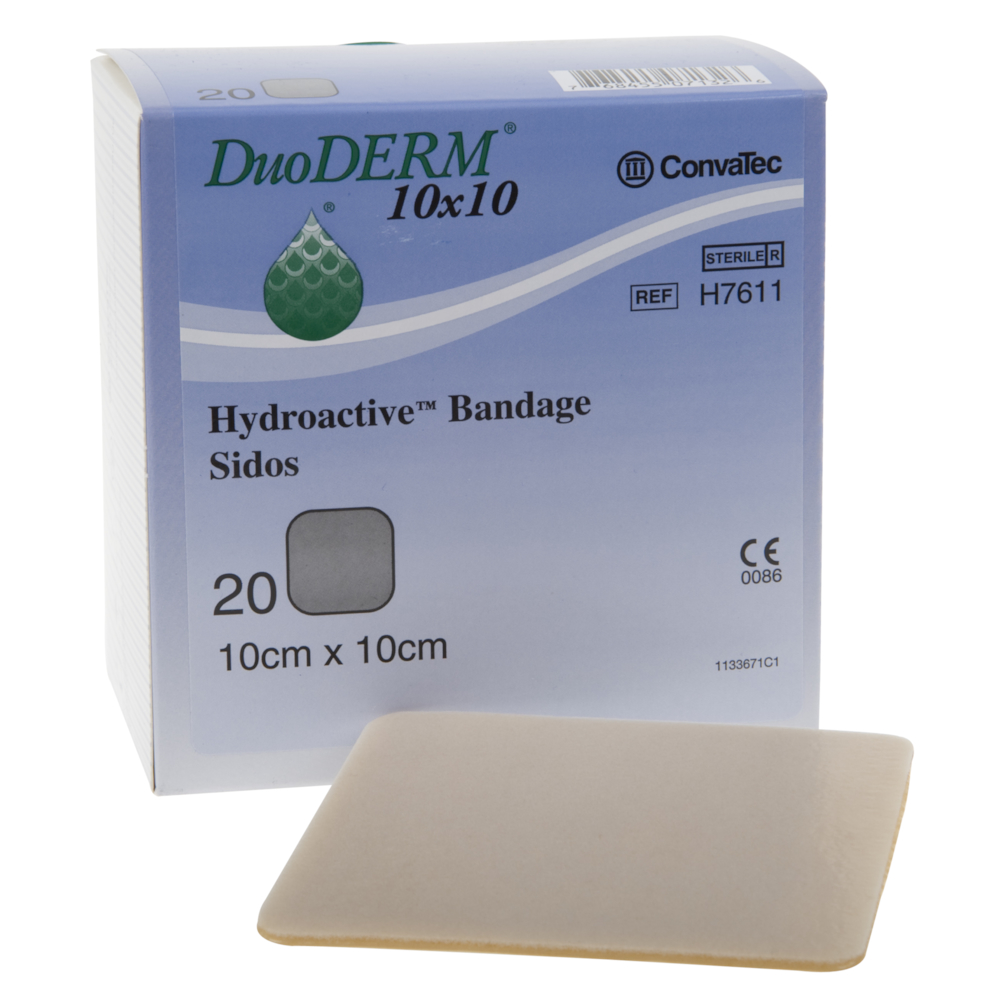 Hydrokolloid bandage, DuoDERM Standard, 10x10cm, steril
