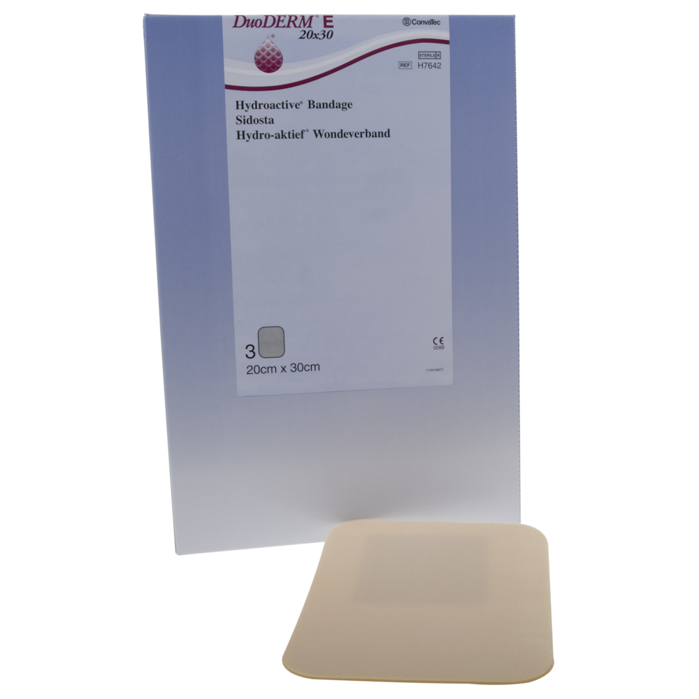Hydrokolloid bandage, DuoDERM E, 30x20cm, latexfri, steril, engangs