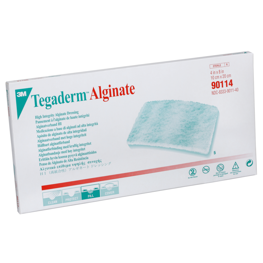 Alginat, Tegaderm Alginate, 20x10cm, uden klæber, latexfri, steril, engangs