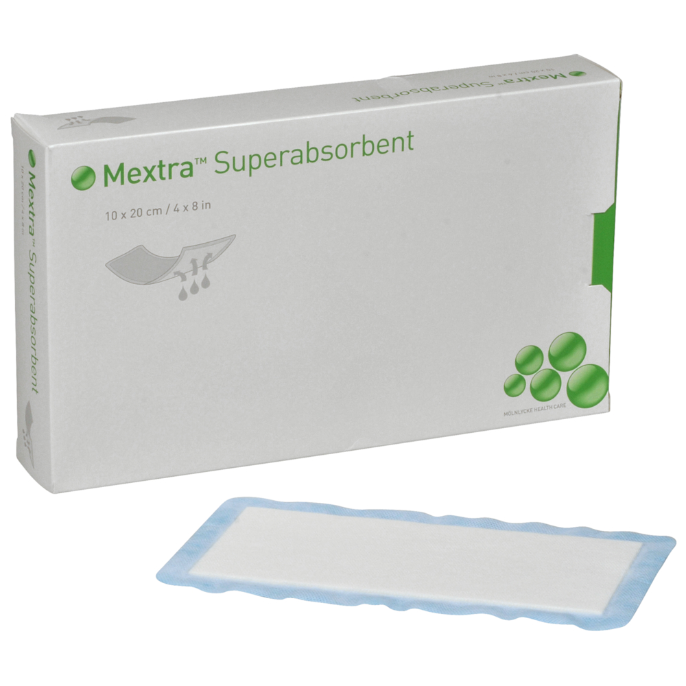 Superabsorberende bandage, Mextra, 20x10cm, uden klæber, steril, engangs