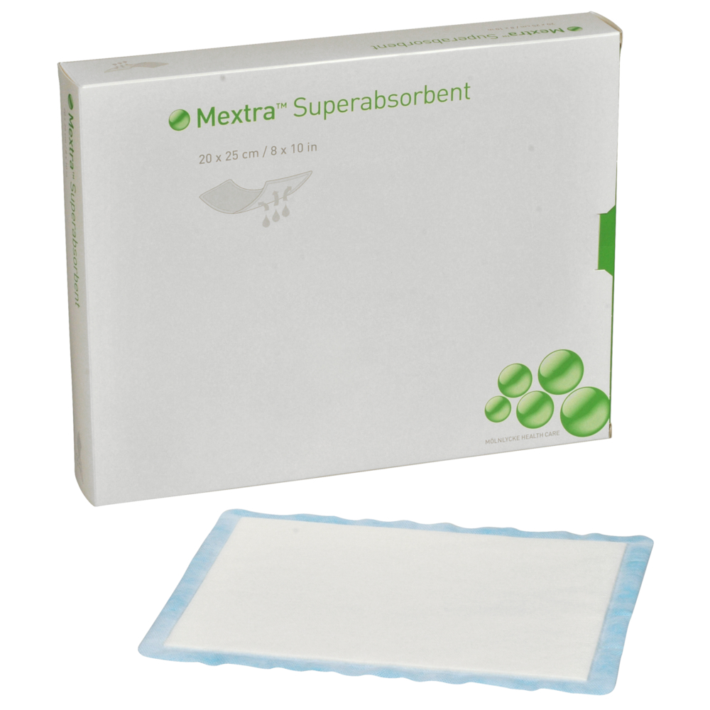 Superabsorberende bandage, Mextra, 25x20cm, uden klæber, steril, engangs