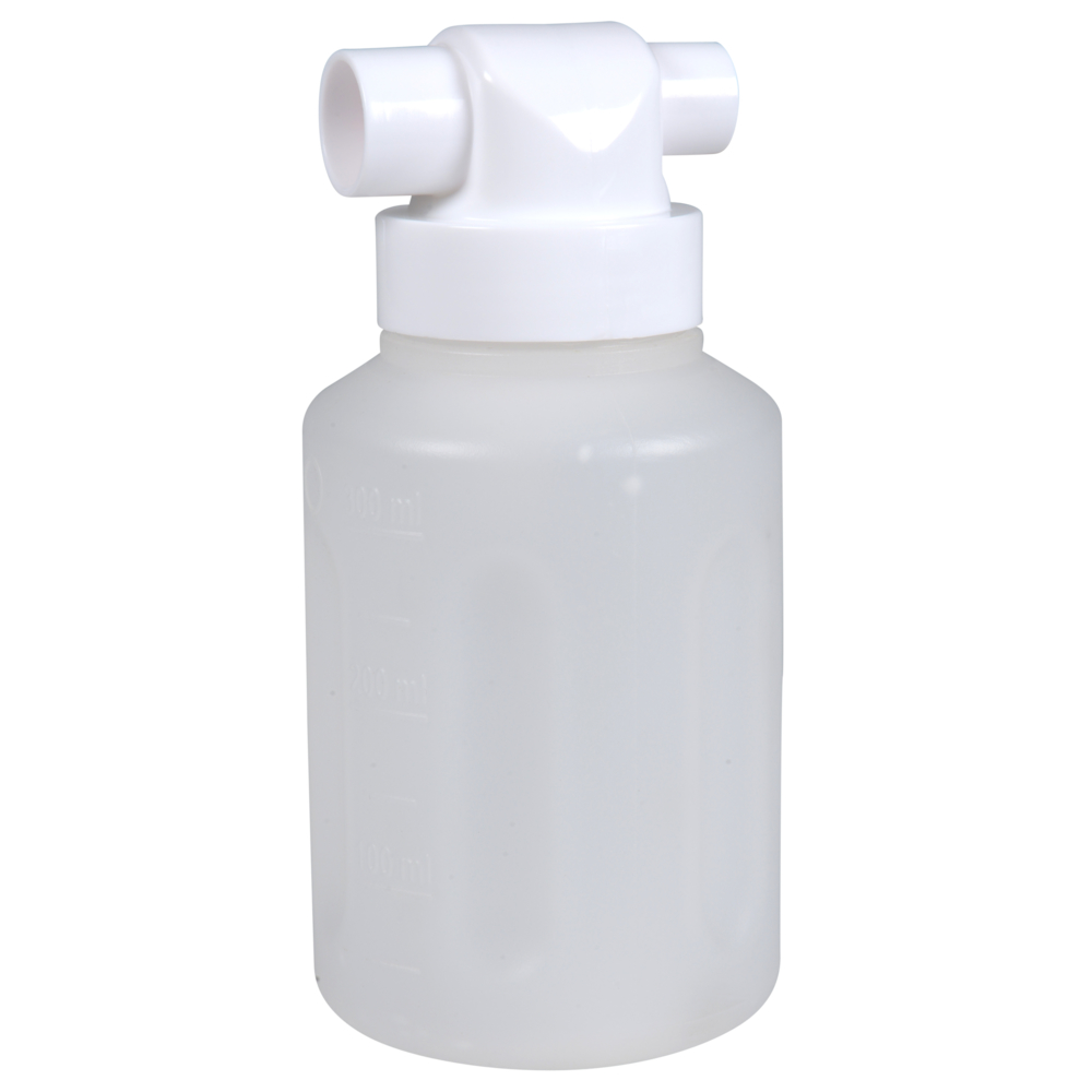 Flaske, VACQ-Breezer, 300 ml, indsats til mobilt håndsug, usteril, engangs