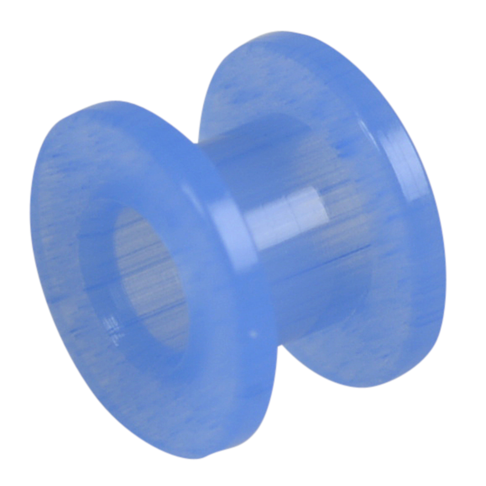 Øredræn, Collar Button, Ø1,25mm, blå, plast, steril