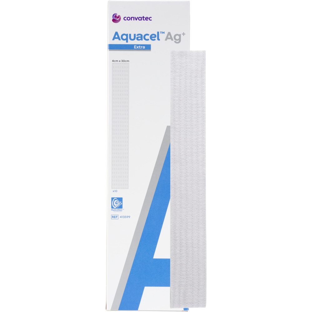 Sølvbandage, Aquacel Ag+ Extra, 30x4cm, latexfri, steril, engangs