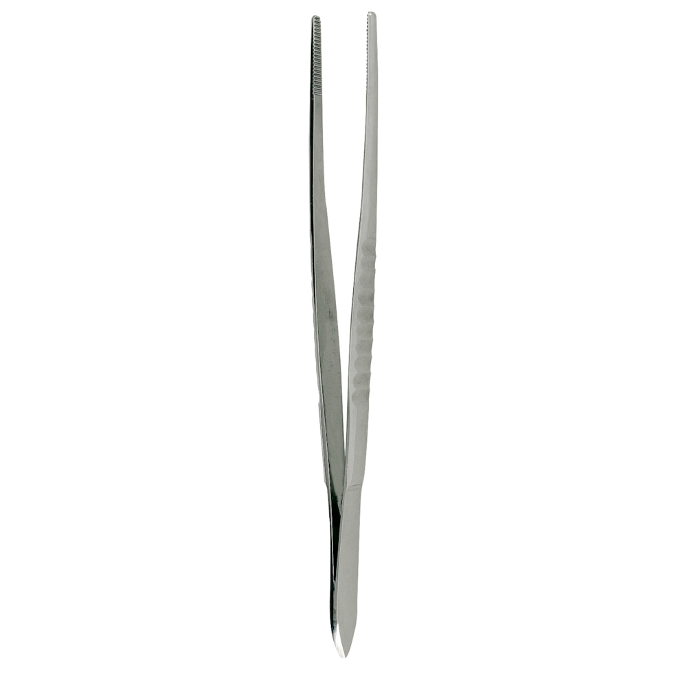 Pincet, 14cm, rustfrit stål, lige, anatomisk, afrundet