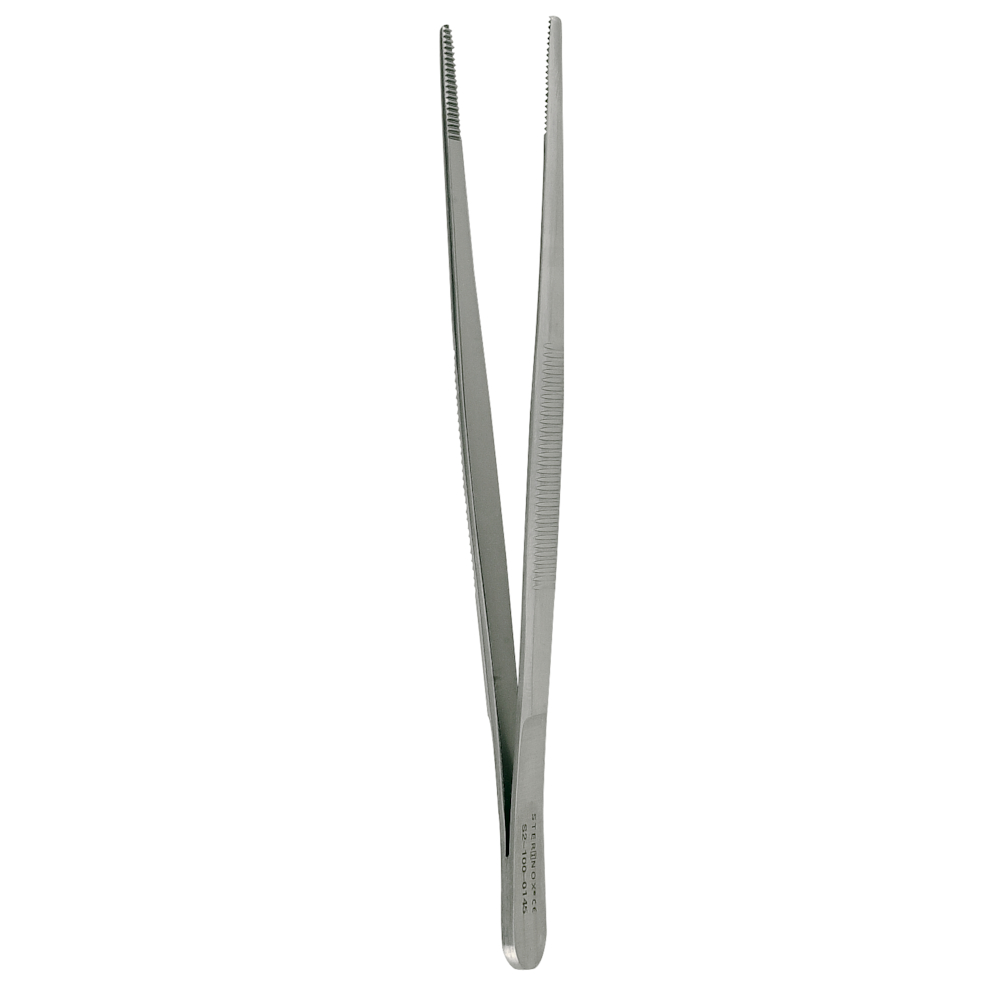 Pincet, 14,5cm, rustfrit stål, lige, anatomisk, afrundet