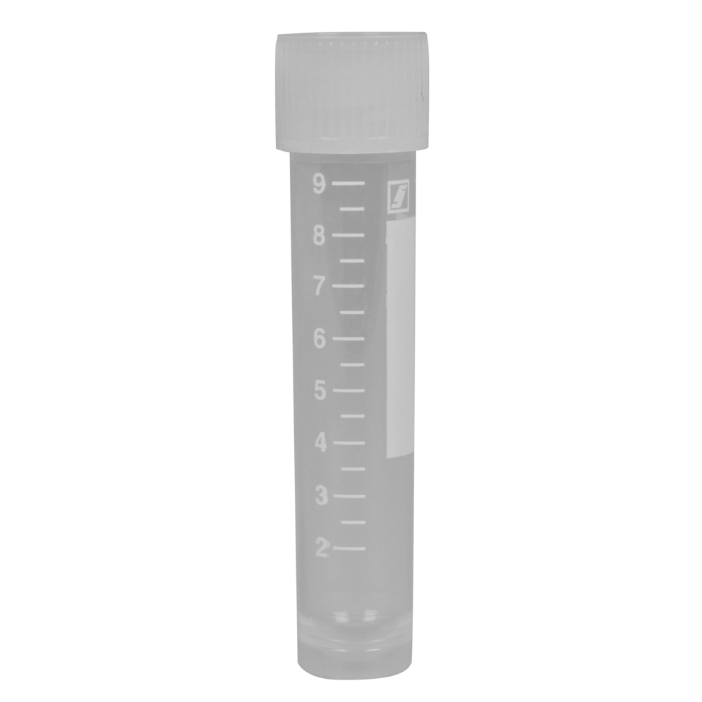 Urinprøverør, Sarstedt, 10 ml, med skruelåg, skrivefelt og flad bund, steril