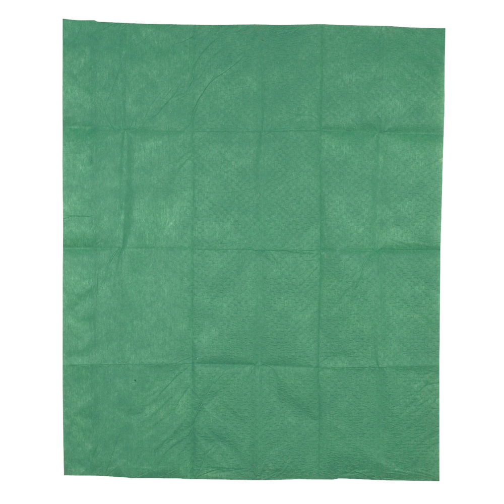 Afdækningsstykke, Barrier, 3-lags, 90x75cm, grøn, PE/tissue, med klæb, steril, engangs