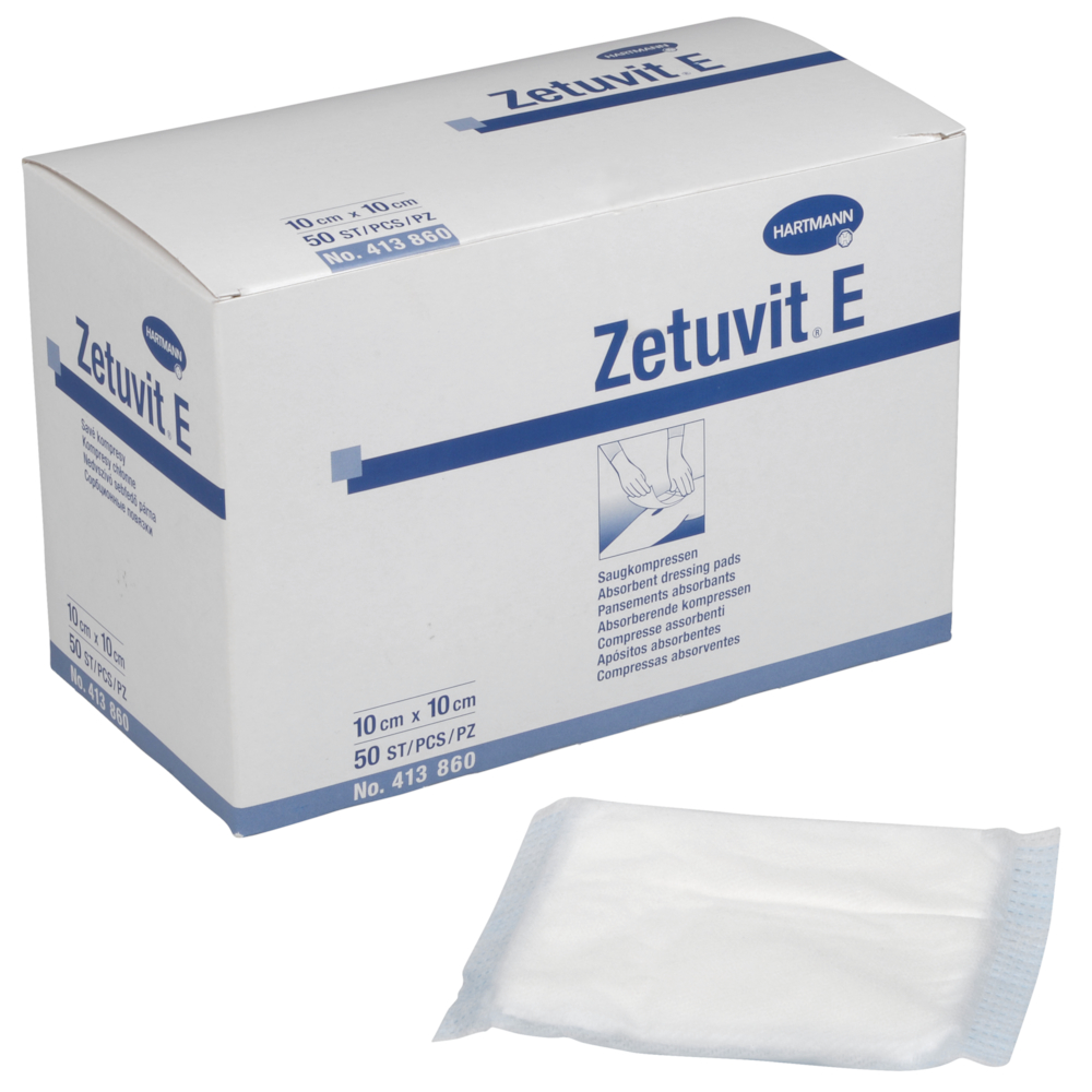 Absorberende bandage, Zetuvit E, 20x10cm, uden klæber, usteril