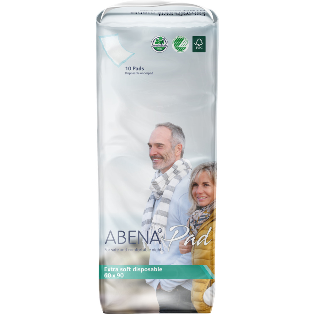 Extra soft disposable, ABENA Pad, 90x60cm, lyseblå, fluff/nonwoven/PE