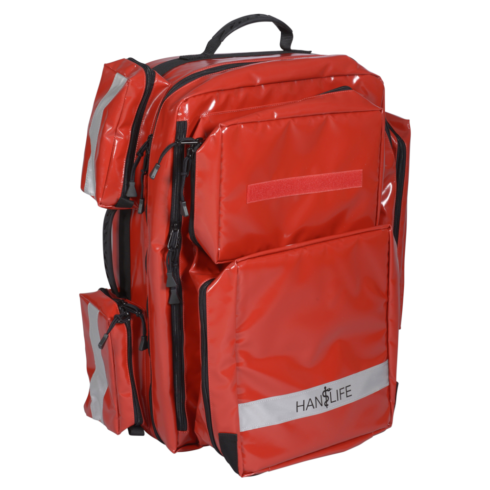 Akuttaske, Paramedic plus, 28x50x55cm, rød, polyester