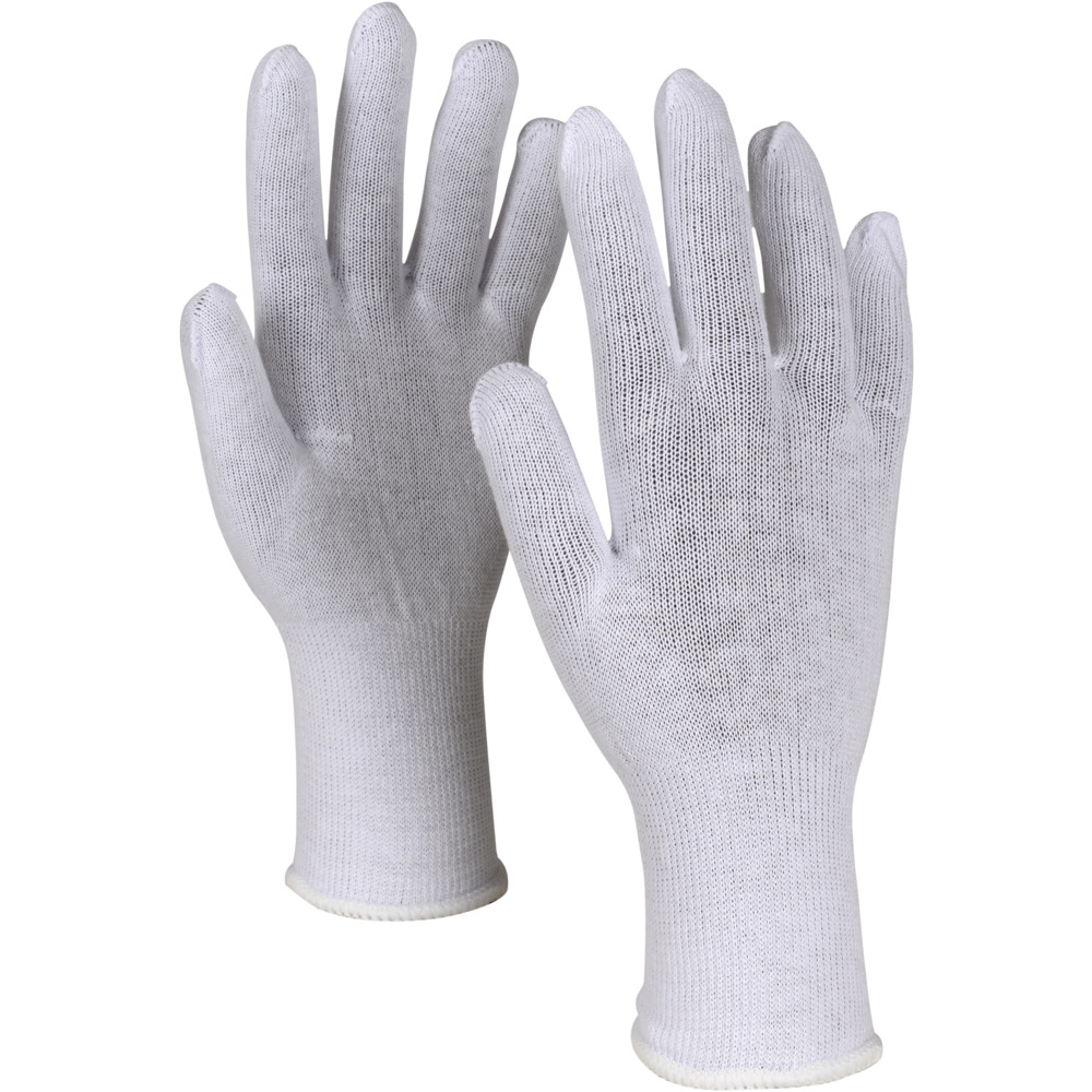 handske, ABENA, hvid, bomuld, inderhandske