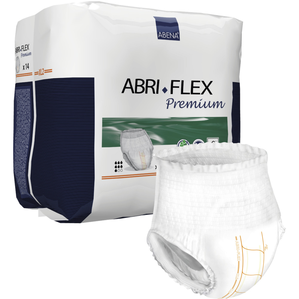 Bukseble, ABENA Abri-Flex, XL2, hvid, orange farvekode, Premium