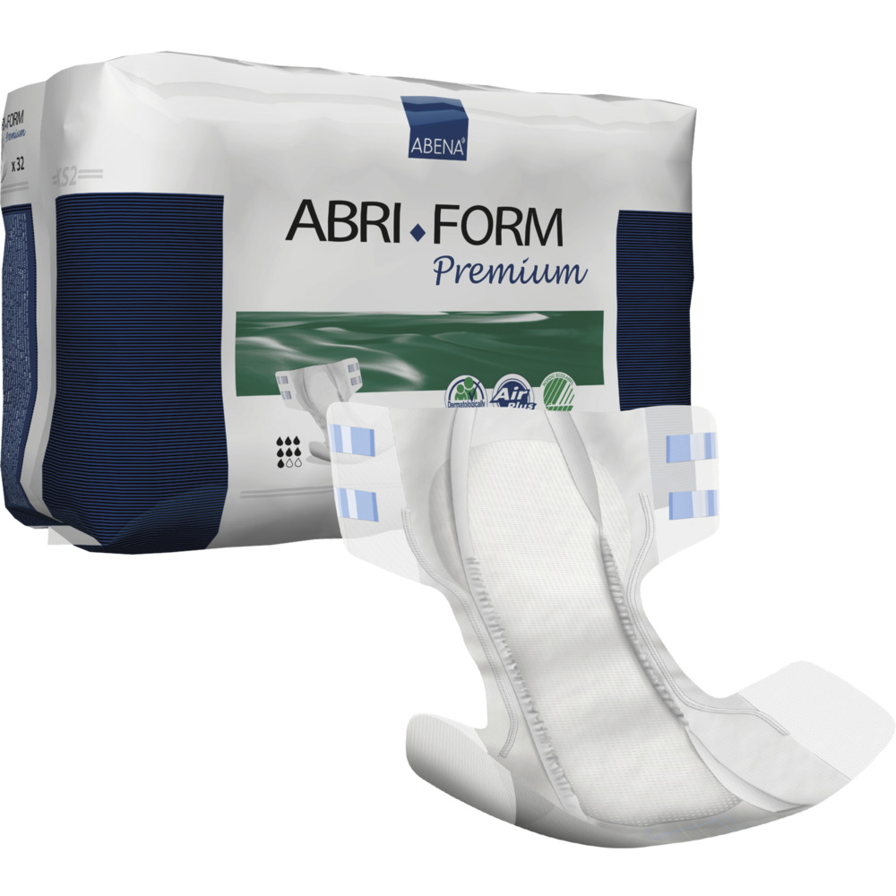Tapeble, ABENA Abri-Form, XS2, hvid, grå farvekode, Premium