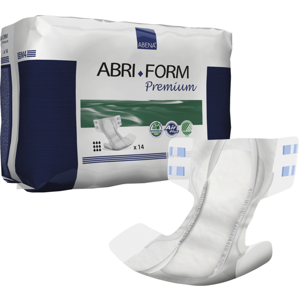 Tapeble, ABENA Abri-Form, M4, hvid, blå farvekode, Premium
