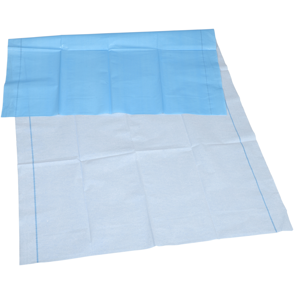 Stiklagen, ABENA Abri-Bed Basic, 2-lags, 140x80cm, lyseblå, PE/tissue
