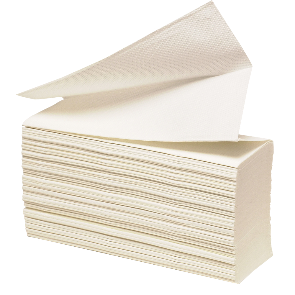 Håndklædeark, ABENA Care-Ness Excellent, 3-lags, Z-fold, 24x23,5cm, 8 cm, hvid, 100% nyfiber