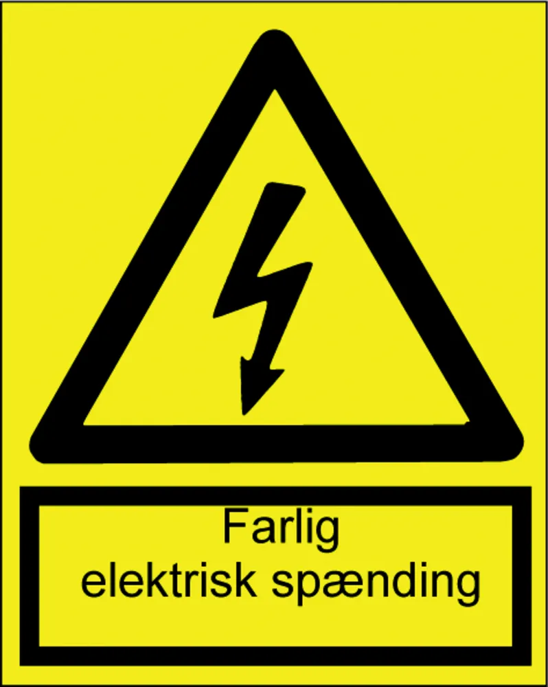 Farlig elektrisk spænding - Folie